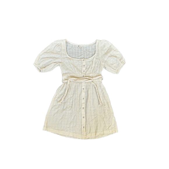 Billabong Women’s Cream Sundown Dress Button‎ Down Baby Doll Dress Size S - Picture 2 of 10